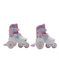 Patins à roulettes d'entraînement réglables légers à 3 roues avec finition pailletée de haute qualité