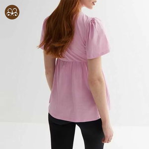 Vente chaude femmes é<span class=keywords><strong>t</strong></span>é vêtements de maternité Logo personnalisé solide <span class=keywords><strong>enceinte</strong></span> jupe <span class=keywords><strong>t</strong></span>-<span class=keywords><strong>shirt</strong></span> - Product Image 6