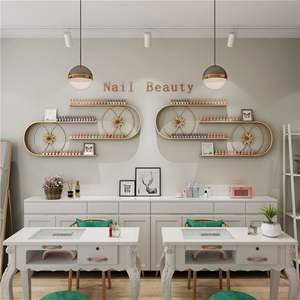 Nuevo Estante de Exhibición de Esmaltes de Uñas 2026, Soporte de Hierro para Esmaltes, Estante Cosmético de Pared, Estante en Forma de U para Salón de Uñas - Product Image 4