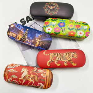 Estuches <span class=keywords><strong>para</strong></span> Gafas con <span class=keywords><strong>Varios</strong></span> Diseños, de Cuero PU y Metal, Protección <span class=keywords><strong>para</strong></span> <span class=keywords><strong>Lentes</strong></span> - Product Image 2