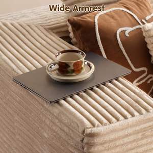 Sofá Seccional Modular en Forma de L de Lujo, Tapizado en Corduroy, Comprimido al Vacío, para Decoración Moderna del Hogar - Product Image 3