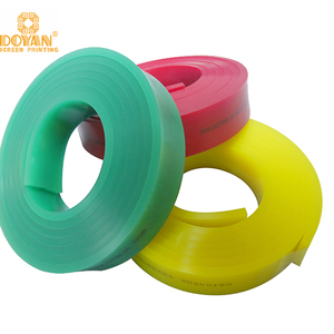 75A <span class=keywords><strong>V</strong></span> hình dạng của nhãn hiệu xử lý <span class=keywords><strong>PU</strong></span> Màn hình in ấn giống cây chổi cao su lưỡi scraper cho ngành công nghiệp may mặc - Product Image 3