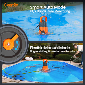 Bomba de Piscina Cleartide de 1/3 HP, Bomba de Agua Automática para Piscinas Enterradas/Superficiales, Fabricante de Bombas para Estanques de Sótano - Product Image 3