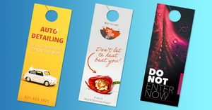 Cintres de <span class=keywords><strong>porte</strong></span> avec logo personnalisé imprimés <span class=keywords><strong>sur</strong></span> du papier couché en carton offset avec sérigraphie Concevez votre propre style d'<span class=keywords><strong>affiche</strong></span> - Product Image 3