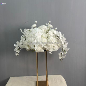 LEDA Boule de fleurs de phalaenopsis blanche très vendue pour centre de table de mariage et décorations de fête, toucher réel - Product Image 5