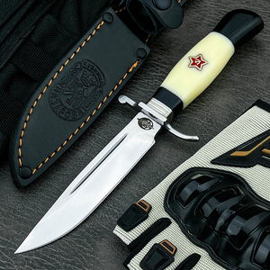 Couteau fixe de survie et de camping en plein air, lame en acier 440C et manche en résine, couteau EDC pour légumes et fruits, outil portable quotidien OEM. - Product Image 1