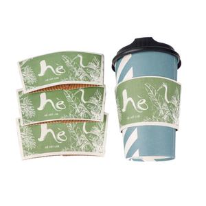 Becherhülle für Heißgetränke mit Anpassbarem Logo Karton Kraftpapier Kaffeebecher-Halterhüllen - Product Image 3