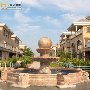 Jiahua <b>Stone</b> Fountain Outdoor European Style Column Water Feature Durable <b>Landscape</b> Decoration - Product Image 2