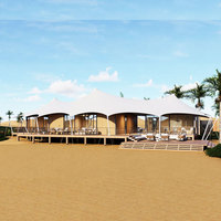 Tente de camping hôtelière moderne, écologique, personnalisée, de haute qualité, en PVDF, préfabriquée, modulaire, durable, toutes saisons