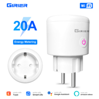 Enchufe Inteligente WiFi GIRIER con Medidor de Energía, 20A 4200W, Alta Carga, Control Remoto por Aplicación, Estándar Europeo Tuya