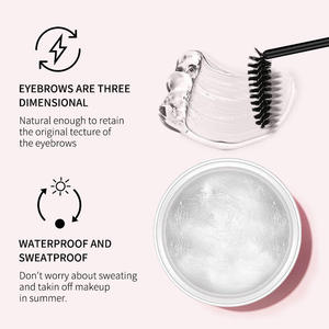 Crème coiffante pour sourcils 3D imperméable avec logo personnalisé, non irritante, pour sculpter les sourcils sauvages, crème fixante pour sourcils - Product Image 2
