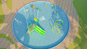 Tapis anti-éclaboussures pour <span class=keywords><strong>piscine</strong></span> familiale dans la cour, adapté aux hôtels et complexes hôteliers commerciaux en plein air. Dispositif de pulvérisation d'eau inclus - Product Image 6