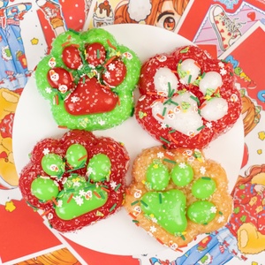 Customized Christmas <b>Cat</b> Paw <b>Squishy</b> Toy Handmade Decompression Sticky Squeeze Toy Novelty Stress Relief Toy for Kids - Product Image 1
