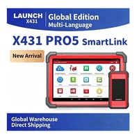 Herramienta de Diagnóstico para Autos LAUNCH X431 PRO5 SmartLink, Escáner Universal Rojo con Bluetooth para Android, Edición Global Multi-Idioma