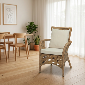 Fauteuil de détente moderne en rotin confortable CORDELLA pour salon, mobilier de maison, usage hôtelier - Product Image 4