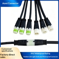 Câble de raccordement mâle-femelle 2 et 3 broches, étanche IP67, en cuivre avec boîtier PVC, pour éclairage LED extérieur, connexion rapide, alimentation