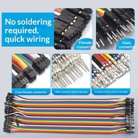 Connecteur de câble codé DuPont PVC 40 broches - Femelle-Femelle / Mâle-Femelle / Mâle-Mâle 10/20/30/40cm OEM ODM PCB Câble DuPont
