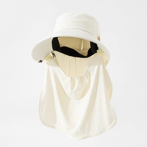 <span class=keywords><strong>Chapeau</strong></span> <span class=keywords><strong>de</strong></span> soleil d'été à visière large avec protection UV et écran facial pour le cyclisme - Product Image 1