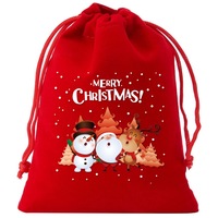 Personnalisable miroitant paillettes Noël coton cordon sac Stock prêt vacances fête faveur pochette en vrac