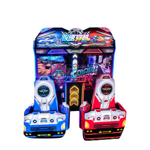 Simulateur de course automobile rouge et bleu pour 2 joueurs, jeu d'arcade à monnayeur pour salle de jeux, machine de divertissement complète - Product Image 2