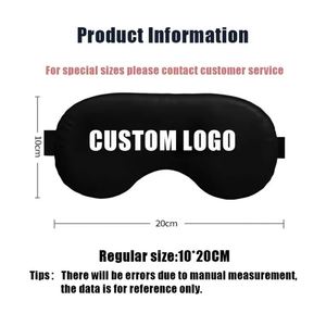 Masque pour les yeux en soie simulée, réglable, pour dormir, avec logo personnalisé - Product Image 3