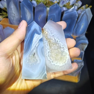 Vendita calda all'ingrosso di cristallo artigianato grigio agata punto di scultura di energia di guarigione <span class=keywords><strong>pietra</strong></span> per i regali desiderati dalle voglie - Product Image 4