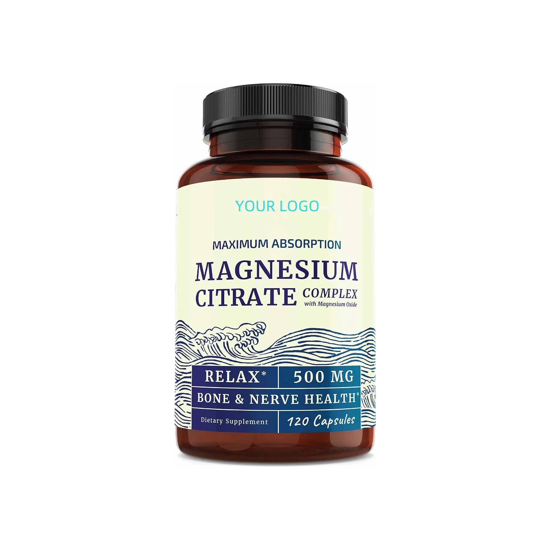 Professioneel Magnesiumcitraat Magnesiumsupplement Met Hoge Absorptie Met Elementair Magnesium Oem