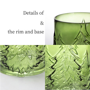 <span class=keywords><strong>Vase</strong></span> en verre <span class=keywords><strong>vert</strong></span> gaufré motif pin, <span class=keywords><strong>vase</strong></span> cylindrique à thème forêt de Noël pour la décoration de la maison et des fêtes - Product Image 4