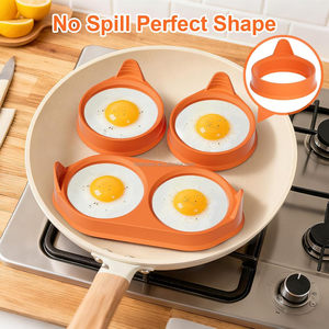 Paquete de 2 moldes de silicona para huevos, sin BPA, antiadherentes, resistentes al calor hasta 500 grados ° Utensilio para desayunos con freidora de aire F - Product Image 1