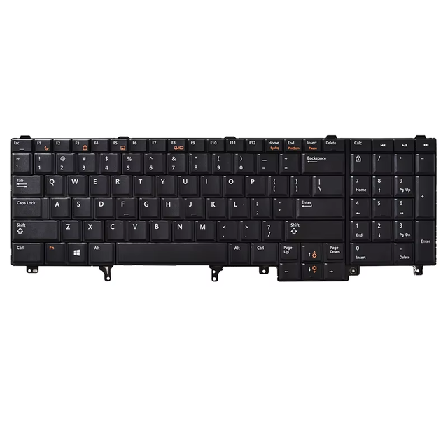 US RU Keyboard Replacement for Dell Latitude E5520 E5530 E6520 E6530 E6540 P28G P29F Black