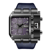 Montre-bracelet Oulm 3364 de luxe pour homme, cadran large, bracelet en cuir, montre-bracelet sport à quartz pour homme, Reloj Para Hombre