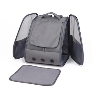 <b>Cat</b> and Dog Portable Travel Box, Small Medium Pet Carrier, Foldable Side-Opening Breathable Single/Double Shoulder <b>Backpack</b> - Product Image 1