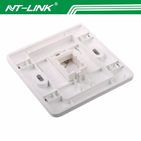 Meilleure vente au Royaume-Uni 86*86mm Ethernet façade simple et Double prise Rj45/Rj11 Internet Jack données/Tele Transmission plaque frontale murale