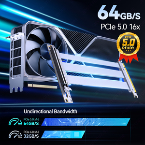 สายต่อการ์ดจอ JEYI PCIe 5.0 X16 90 องศา ความเร็วสูง ป้องกันสัญญาณรบกวน ความยาว 20 ซม. 30 ซม. รองรับการถ่ายโอนข้อมูล GPU PCIe 5.0 ความเร็ว 32GT/s - Product Image 3