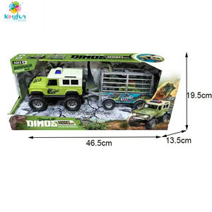Dinosaurus Jurassic Transport Truck Voertuig Monster Kooi Set-Traagheid Auto Met Verlichting En Geluiden Plastic Montage Vereist - Product Image 6