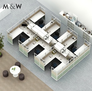Hiện đại Modular văn phòng cubicle phân vùng Máy Trạm Đồ nội thất <span class=keywords><strong>2</strong></span>-8 người năng lực cho các trường học & văn phòng thiết kế linh hoạt - Product Image 2