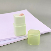 Nouveauté : Pots carrés en PP de 10 ml avec couvercle à vis, pot vert pour crème de soin, tube avec capuchon blanc