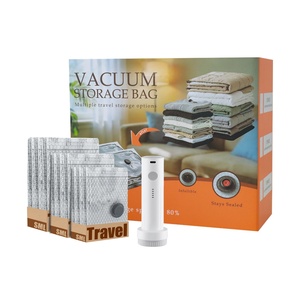 Sacchetti Sottovuoto G <span class=keywords><strong>per</strong></span> Viaggi con Pompa ad Aria Ricaricabile, 1 Confezione di Sacchi a Compressione Formato Bagaglio a Mano <span class=keywords><strong>per</strong></span> <span class=keywords><strong>Valigie</strong></span> e Bagagli - Product Image 3
