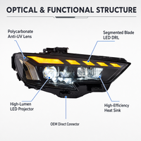 Ensemble de phares pour Audi A3 2017-2020, style automobile, rétrofit, projecteur LED 12V 24W, feux de jour DRL