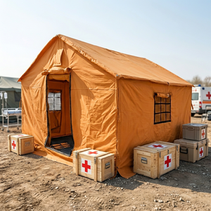 Carpa militar impermeable de gran superficie con estructura metálica para respuesta a crisis y socorro, venta al por mayor. - Product Image 5