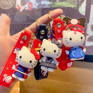 Portachiavi con Ciondolo 3D in Gomma a Forma di Gatto Cartone Animato, Moschettone Personalizzato Impermeabile Leggero, Adorabile Decorazione per Borsa e Chiavi Auto - Product Image 6