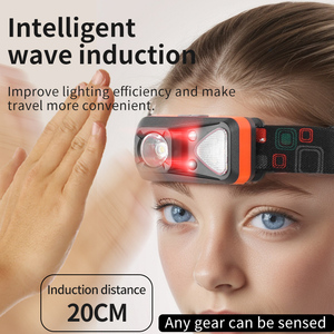 Cảm biến chuyển động đèn pha ngoài trời đầu đèn 500 lumens xte Led 6 chế độ ánh sáng màu đỏ có thể sạc lại khẩn cấp ánh sáng cắm trại đèn pha - Product Image 2