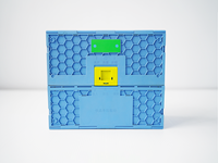 Caisse en plastique pliable PP avec compatibilité de suivi RFID Boîtes de rangement pliables Bacs Alternatives de caisse en bois