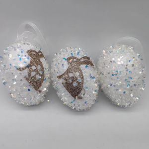 7cm hängendes Osterei mit Kaninchen dekoration, 3er-Set, 3 Stück im Karton verpackt - Product Image 1