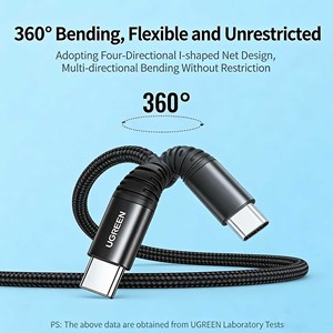 Cable UGREEN 6A USB-A a USB-C de Carga Rápida y Sincronización de Datos con Nylon Trenzado, Compatible con Carga Súper Rápida de 66W - Product Image 2