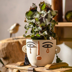 Maceta con Diseño Creativo y Abstracto de Rostro, Decoración de Escritorio, para Balcón, Suculentas, Flores Pequeñas - Product Image 5