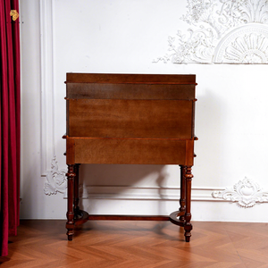 <span class=keywords><strong>Scrivania</strong></span> Secretaire Antica in Legno Massello Stile Americano Royal, Tavolo Marrone con Cassetti, Set Toeletta per Trucco, Design <span class=keywords><strong>Scrivania</strong></span> Secretaire - Product Image 6