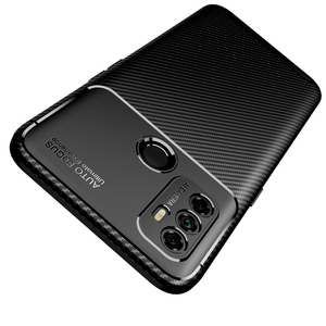 Custodia posteriore in TPU in <span class=keywords><strong>Silicone</strong></span> morbido ultrasottile in fibra di carbonio per <span class=keywords><strong>OPPO</strong></span> A53 2020 custodia protettiva antiscivolo per telefono - Product Image 3