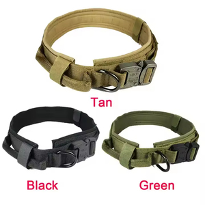 Collar de Perro de Nailon y Algodón de Alta Calidad, Resistente al Desgaste, Personalizable, Ajustable, Collar Táctico para Entrenamiento de Perros al Aire Libre - Product Image 4
