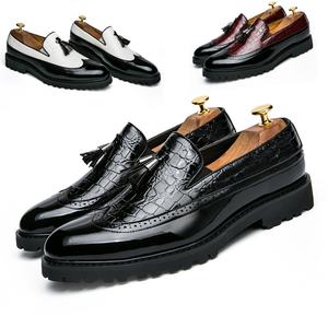 Scarpe Casual da Ufficio Autunnali alla Moda, <span class=keywords><strong>Mocassini</strong></span> in <span class=keywords><strong>Pelle</strong></span> Traspirante, Comodi Slip-on di Lusso, Scarpe Nere da Matrimonio - Product Image 1